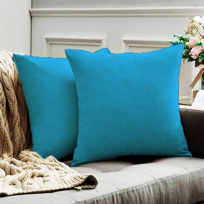 Oxford Cotton Cushion Covers 40-50 cm – Bluish Green