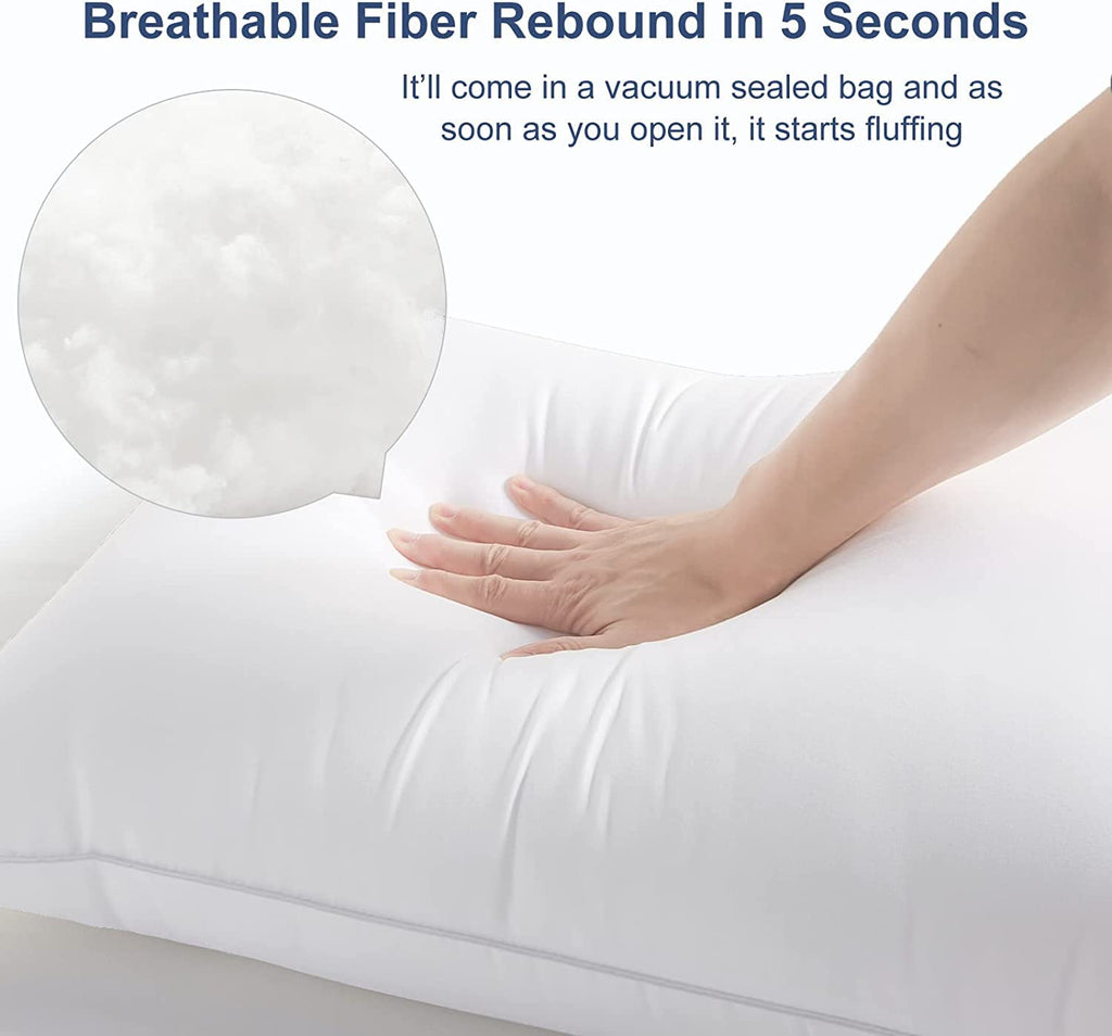 Bounce Back Pillows – Soft, Medium & Firm, Packs of 2 & 4 (view 2)
