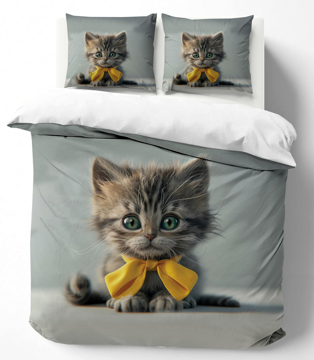Cat Duvet Cover Set – Bow Kitten