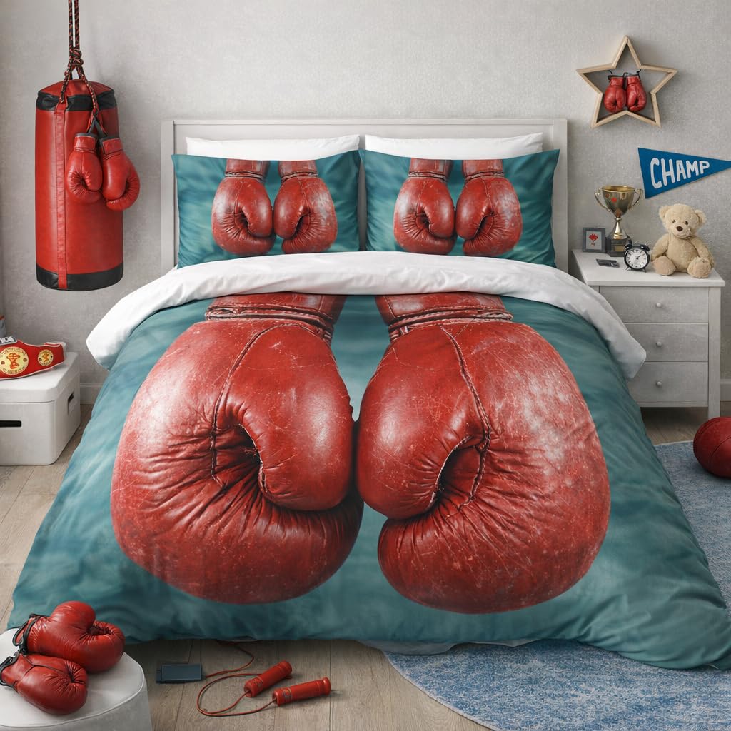 Boxing Gloves Duvet Cover Set – 8 Designs, Single to Emperor (view 3)