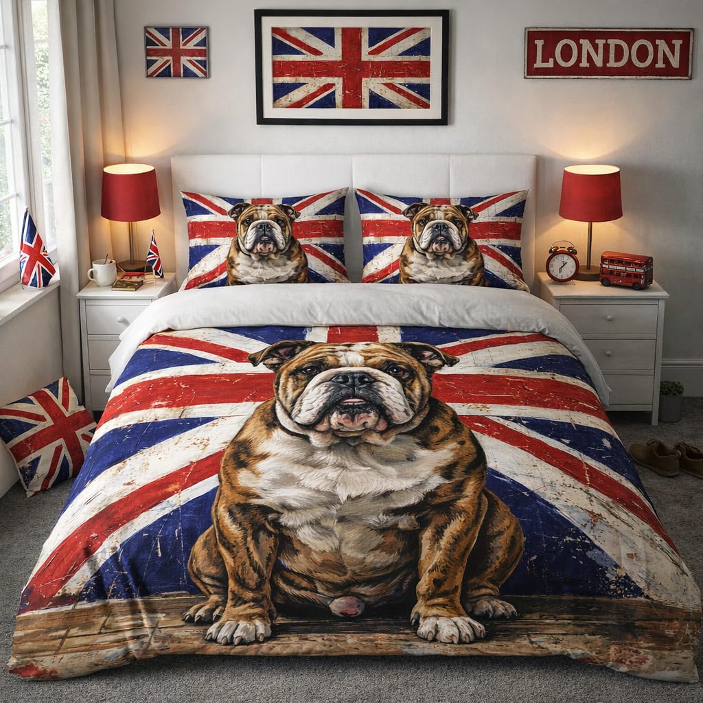 Dog Duvet Cover Set – British Bulldog