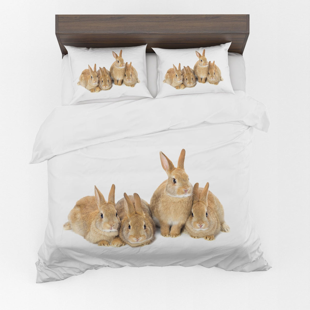 Animal Duvet Cover Set – Brown Rabbits