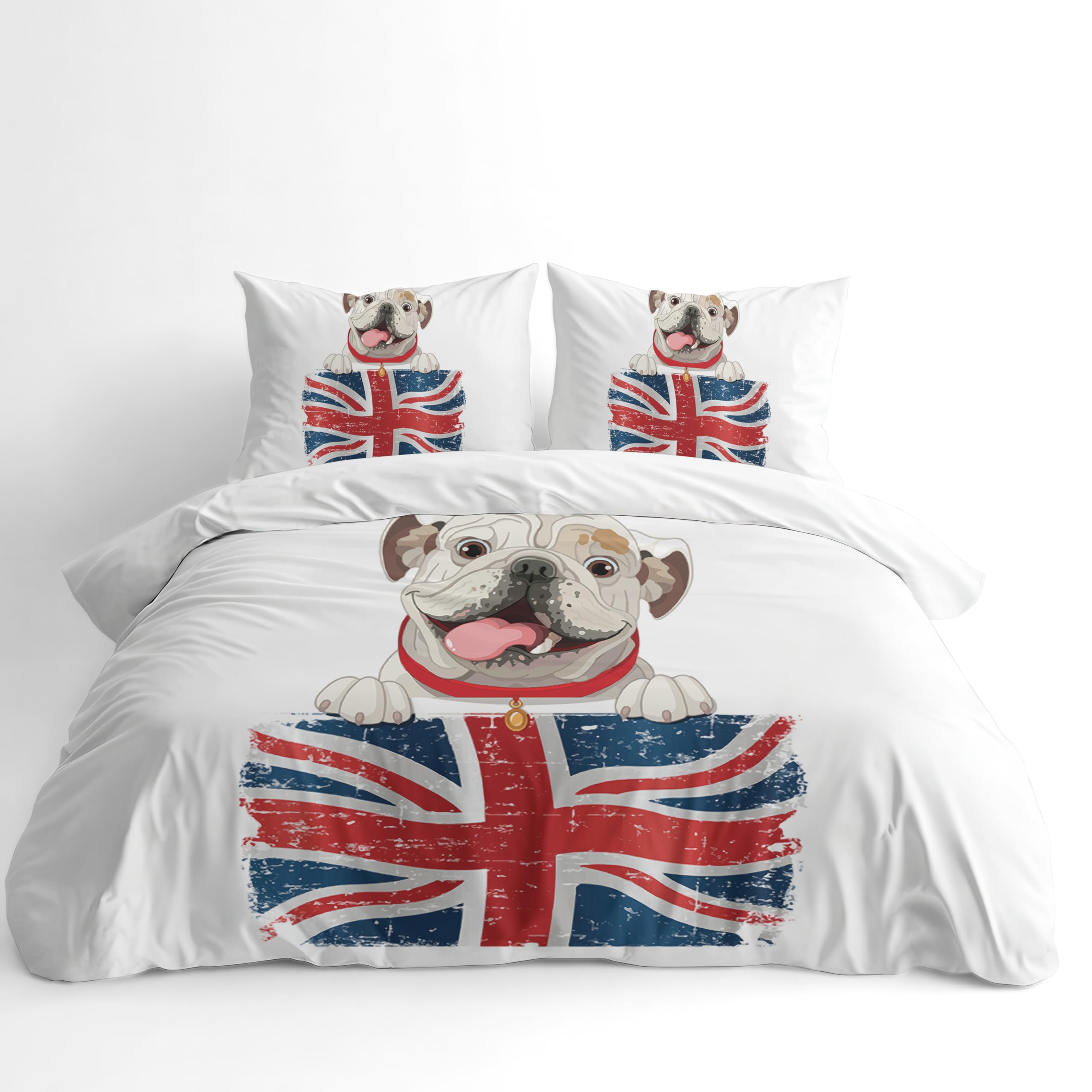 Dog Breed Duvet Cover Set – Bulldog UK Flag