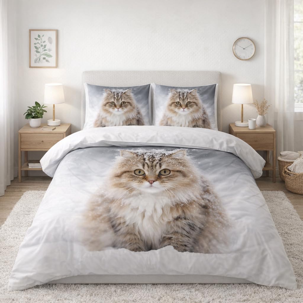 Cat Duvet Cover Set – Cat in Snow