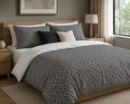 Small Plaid Duvet Cover Set – Charcoal Small Plaid