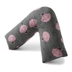 V Shaped Pillow with Pillowcase – Charcoal