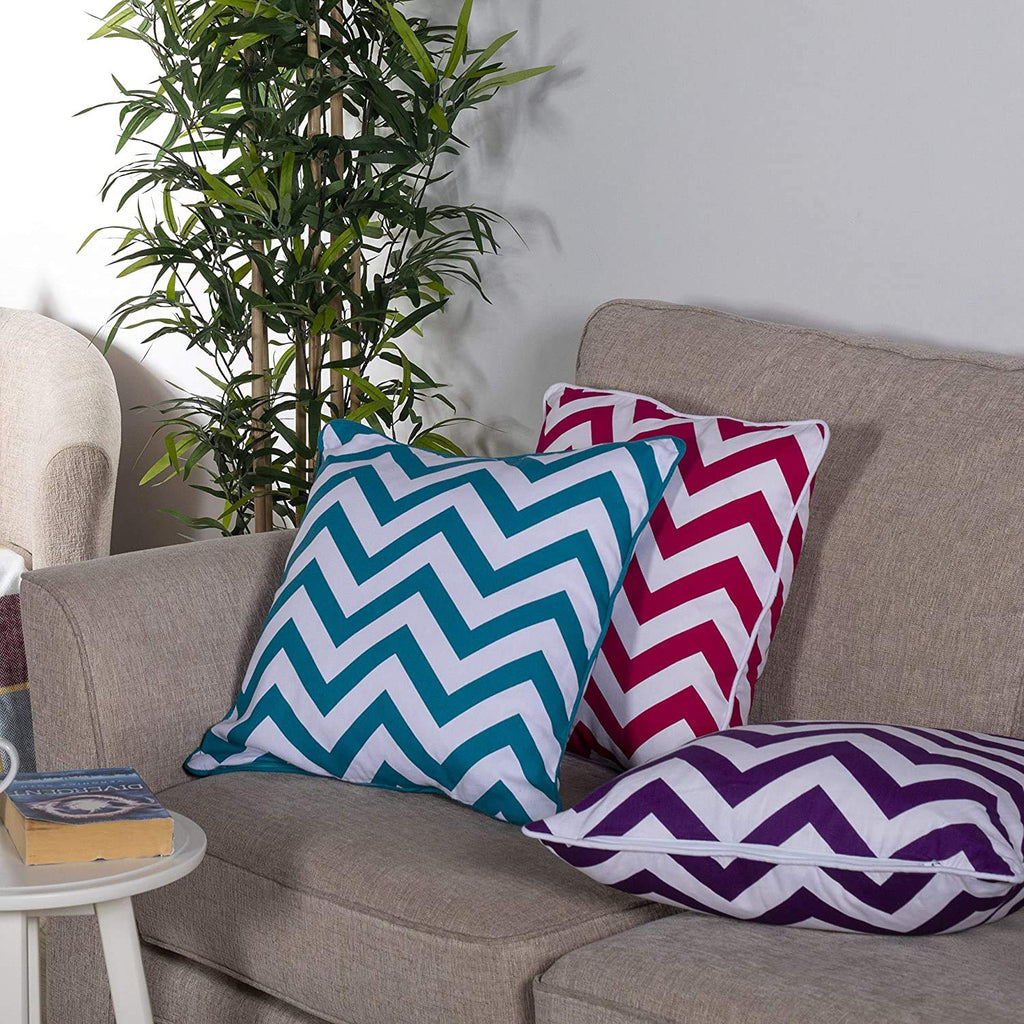 Chevron Cushion Covers 45x45 cm – 4 Colours, Packs of 2 & 4 (view 3)