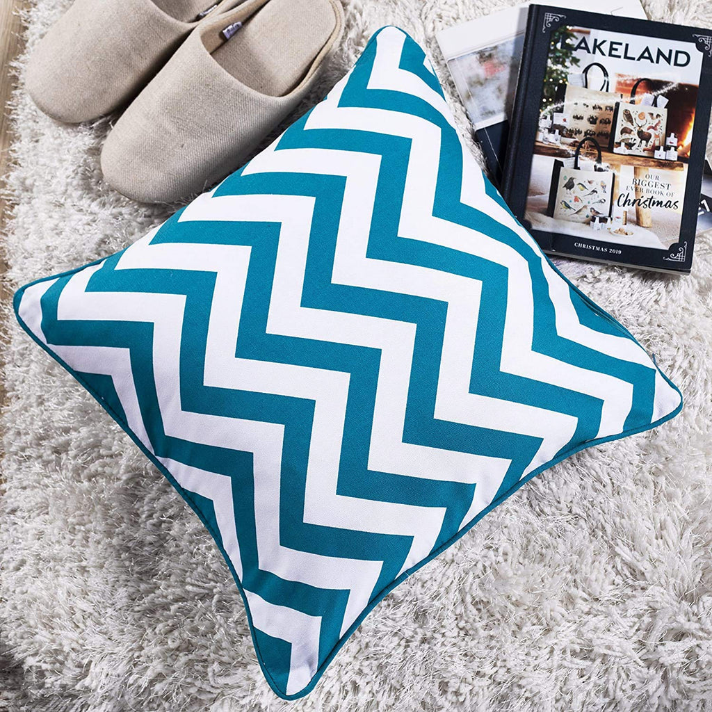 Chevron Cushion Covers 45x45 cm – Chevron Teal