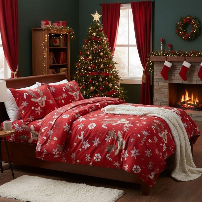 Christmas Duvet Cover Set – 2 Designs, Single to Super King