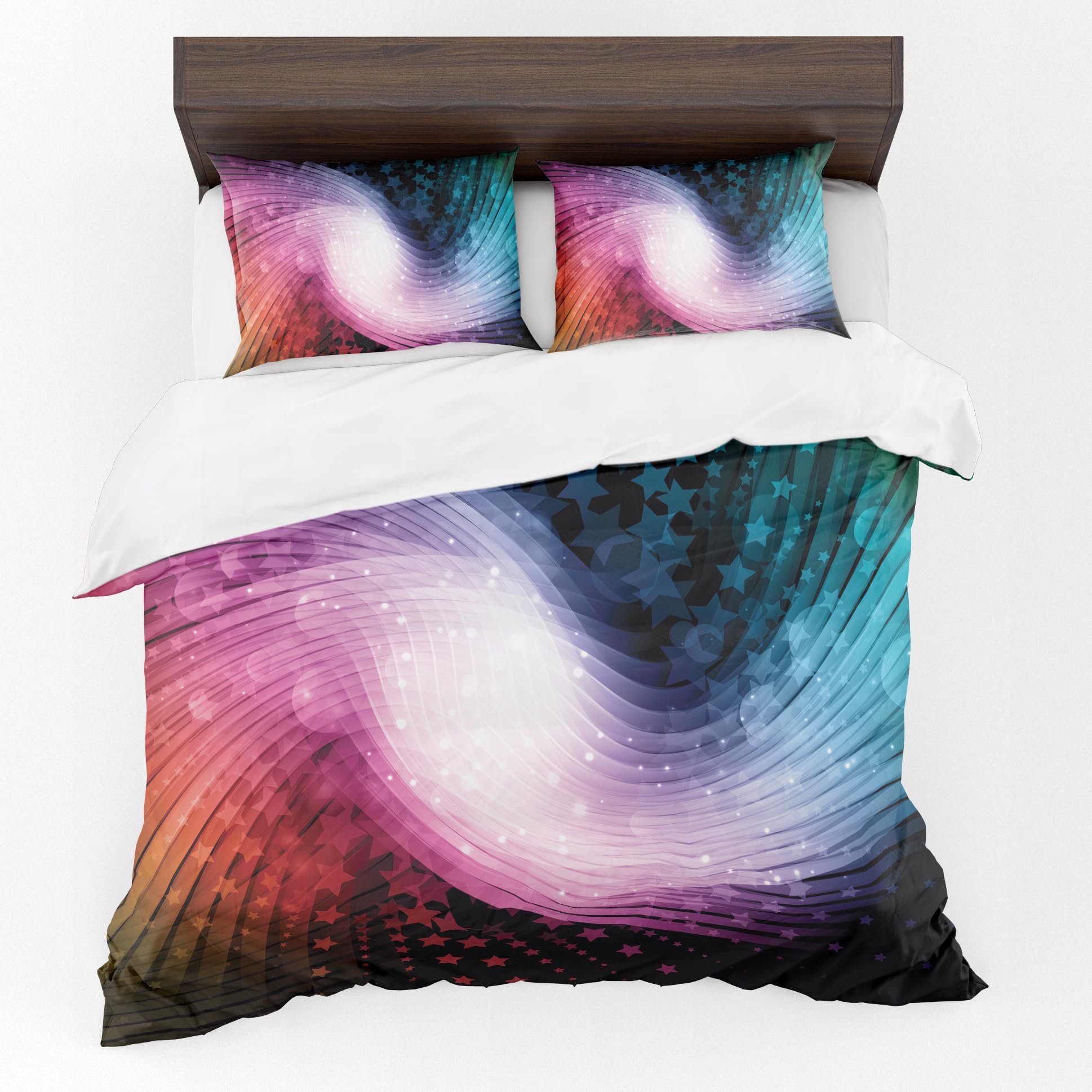 Floral Duvet Cover Set – Colorful Galaxy