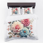 Floral Duvet Cover Set – Colorful Pastels