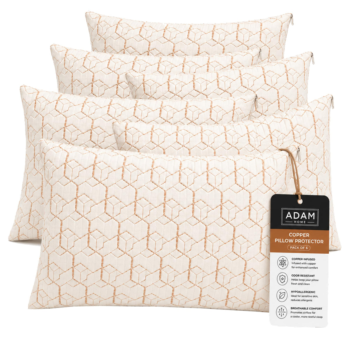 Quilted Pillow Protectors 50x75 cm – Copper Pillow Protectors