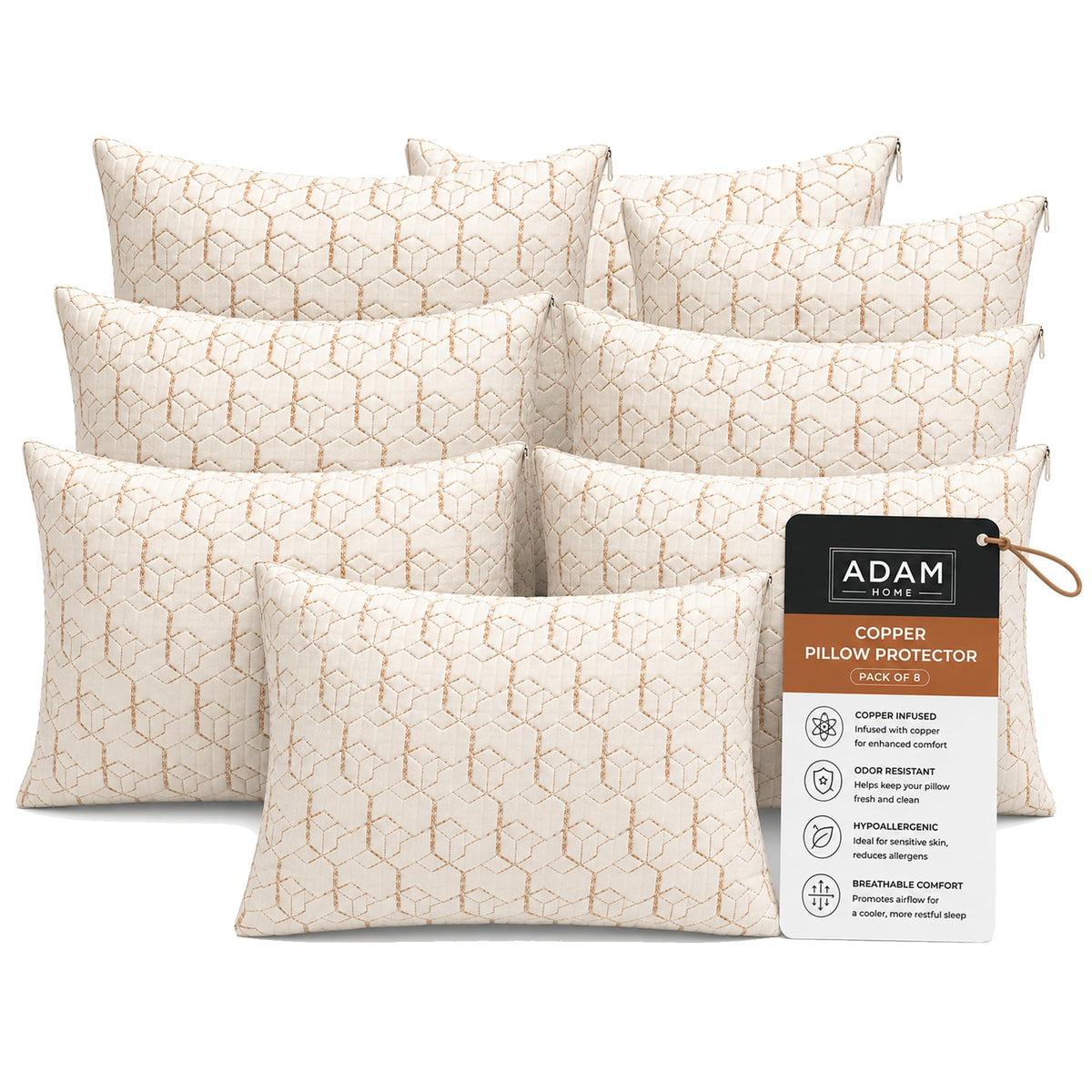 Quilted Pillow Protectors 50x75 cm – Copper Pillow Protectors