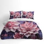 Botanical Duvet Cover Set – Dahlia Flowers