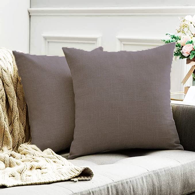 Oxford Cotton Cushion Covers 40-50 cm – Dark Grey and Medium Grey