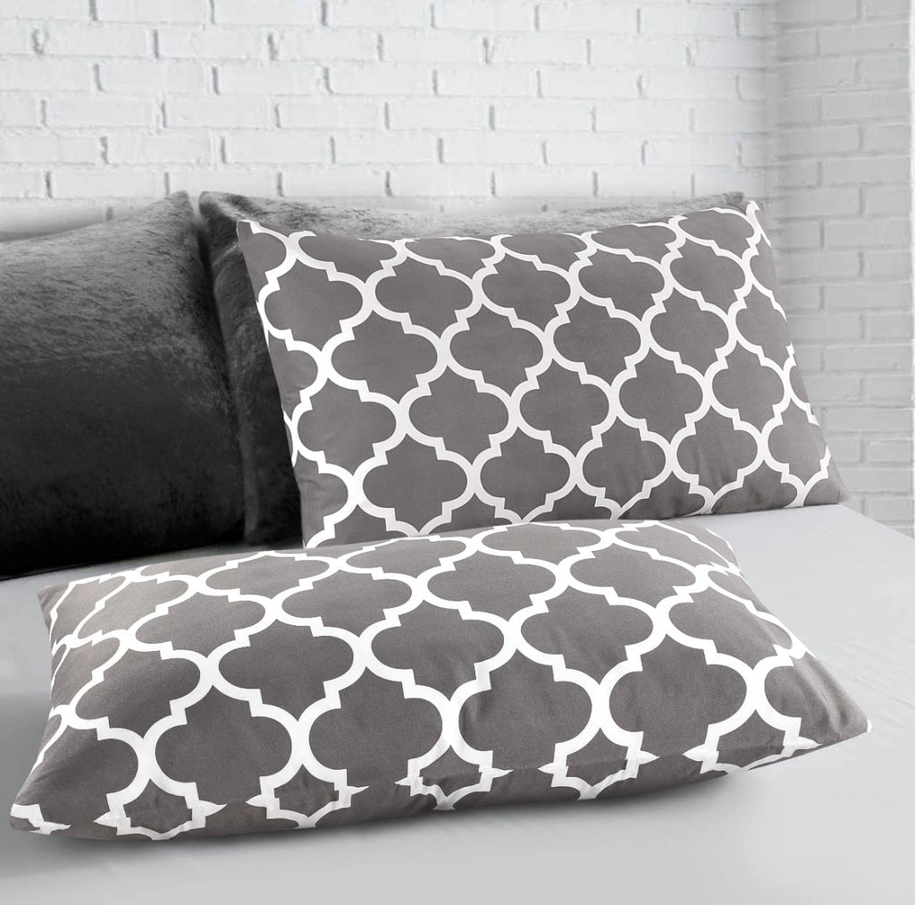 Diamond Grey Duvet Cover Set – Microfibre, Single to Super King (view 2)