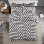 Diamond Grey Duvet Cover Set – Microfibre, Single to Super King (view 3)
