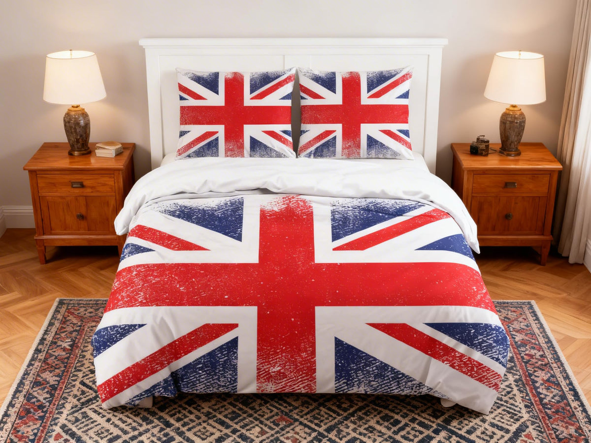 Union Jack Duvet Cover Set – Distressed Union Jack