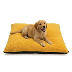Dog Bed Cushion 95x65 cm – Washable Zipped Cover, Mustard (view 3)