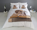 Dog Duvet Cover Set – Dog with Book