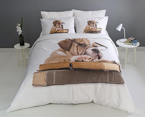 Dog Duvet Cover Set – Dog with Book