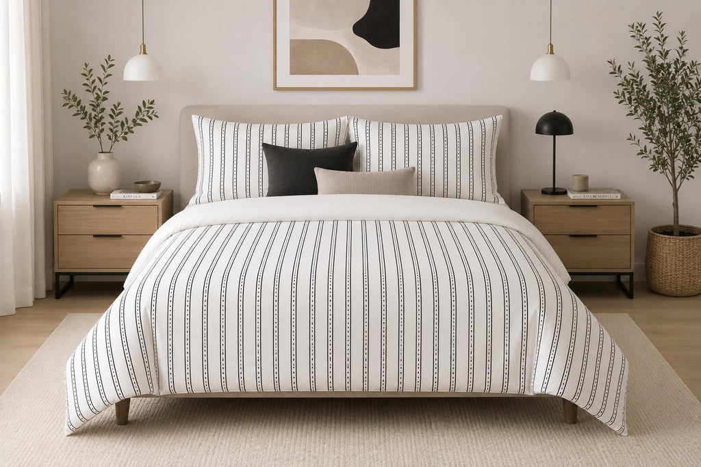 Stripe Duvet Cover Set – Dotted Line Stripe