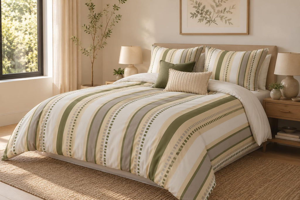 Stripe Duvet Cover Set – Dotted Stripe