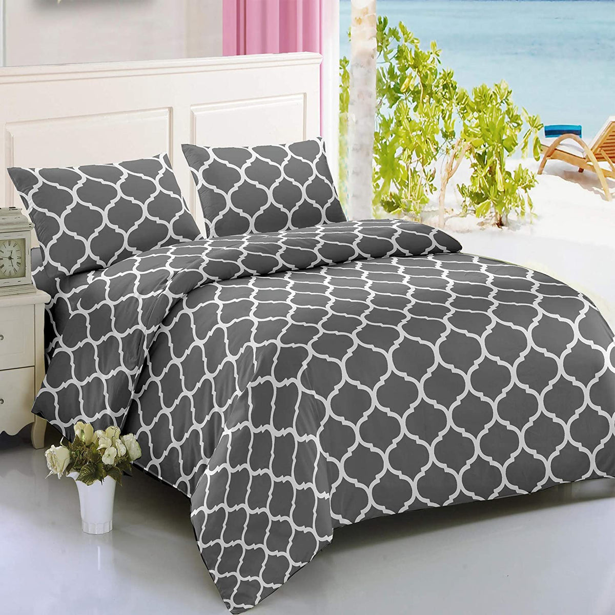 Diamond Grey Duvet Cover Set – Double (+2 more options)