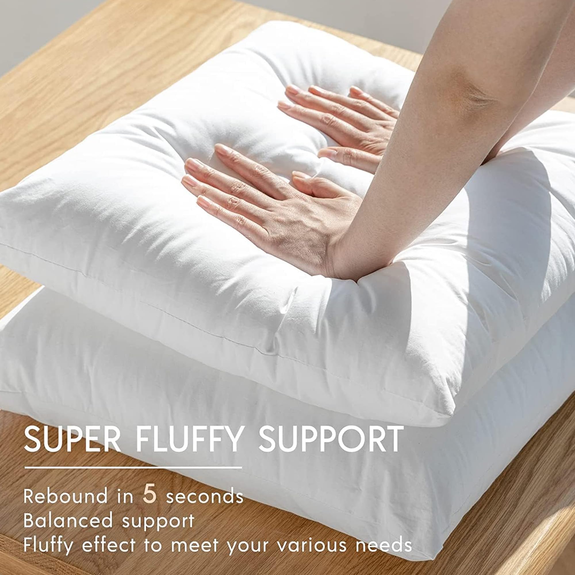 Duck Feather Cushion Pads 30x45 & 40x40 cm – Pack of 2 (view 2)