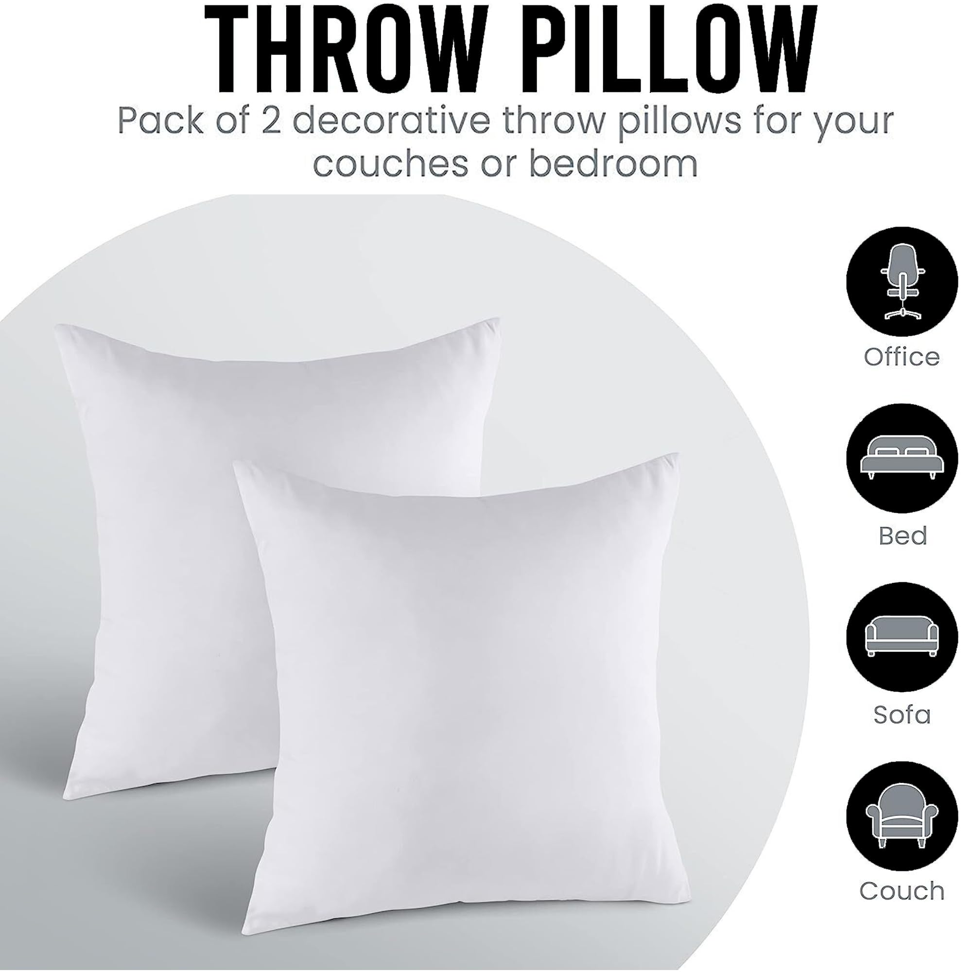 Duck Feather Cushion Pads 30x45 & 40x40 cm – Pack of 2