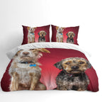 Dog Breed Duvet Cover Set – Duo Dog Red