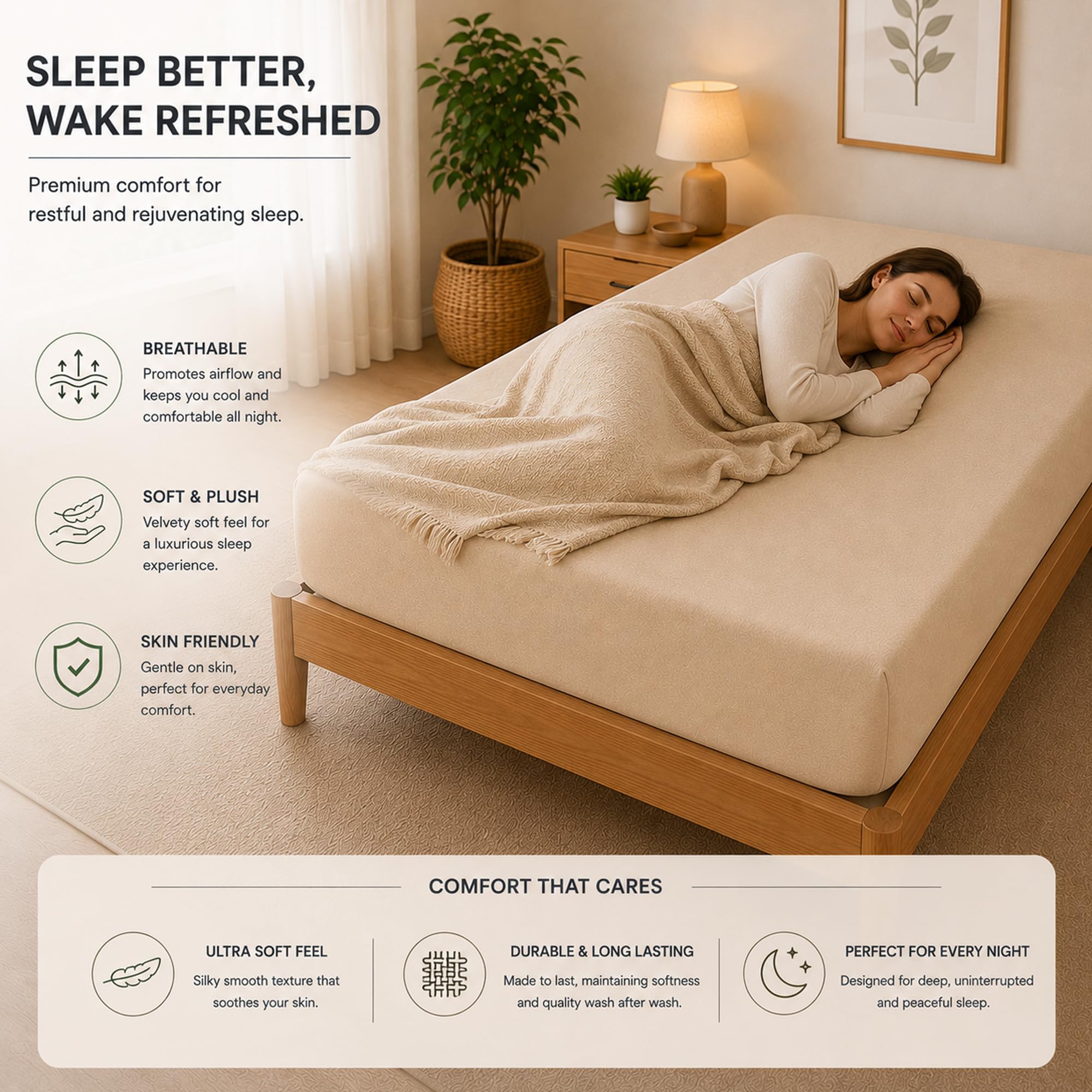 Extra Deep Fitted Sheet 40 cm – 6 Colours, Single to Super King (view 4)