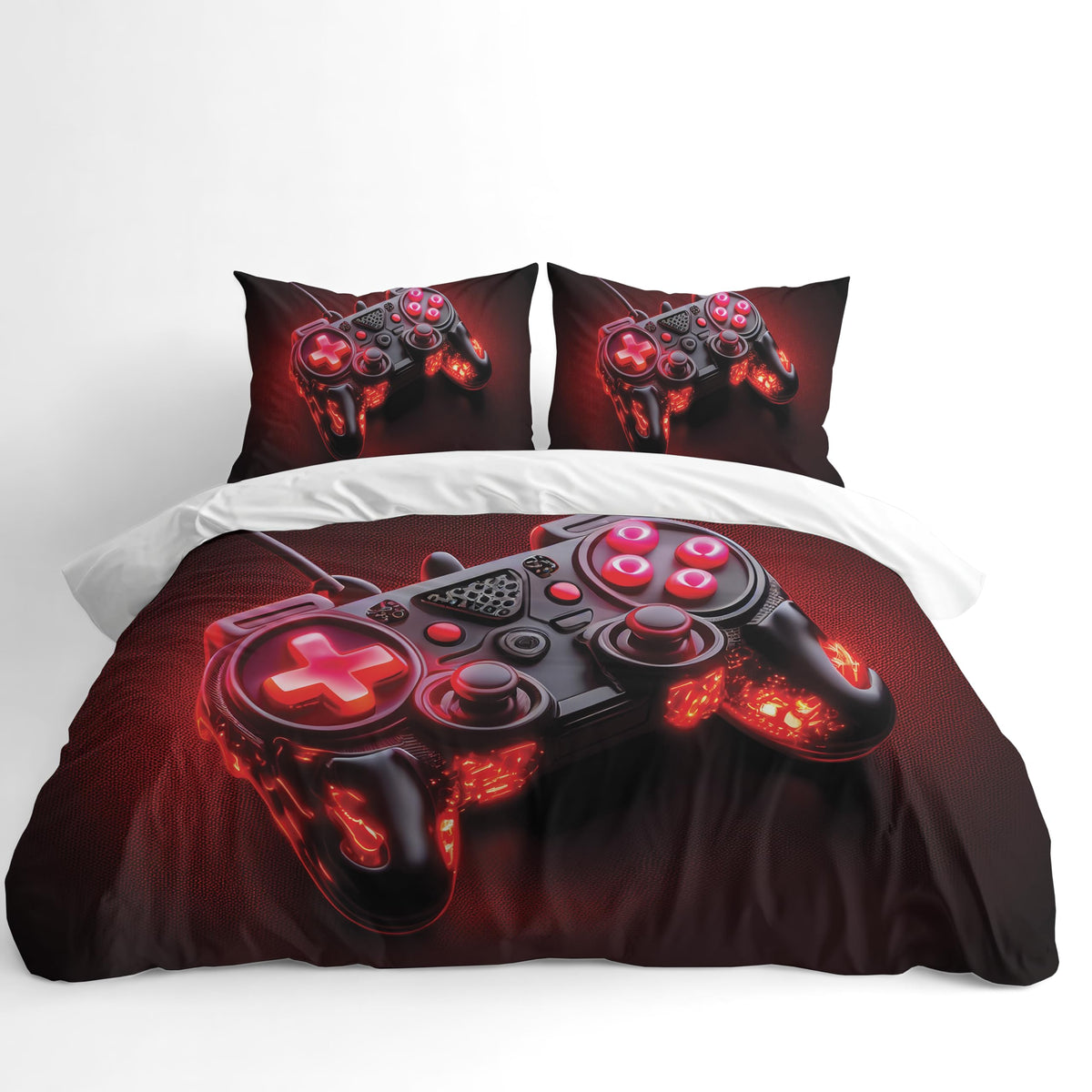 Gaming Duvet Cover Set – Fire Game Controller