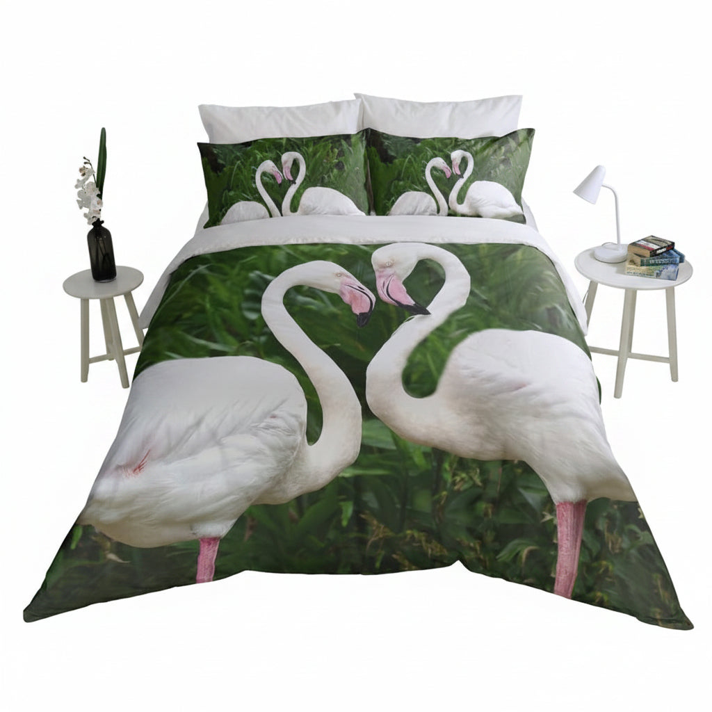 Flamingo Duvet Cover Set – Flamingo on Grass Main image