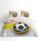 Football Duvet Cover Set – Football with Colorful Lines