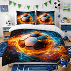 Football Duvet Cover Set – Football on Fire