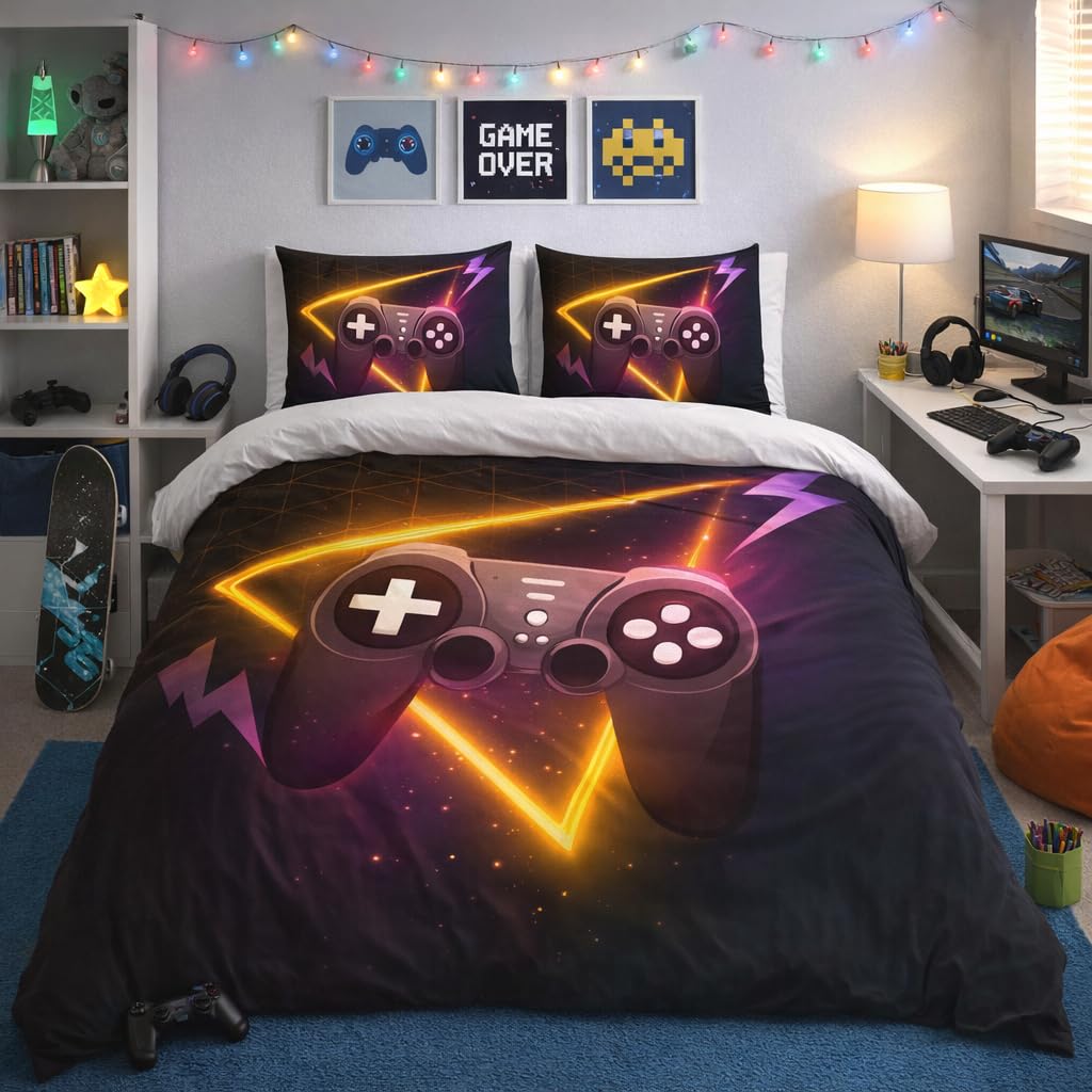 Gaming Duvet Cover Set – 17 Designs, Single to Super King (view 4)