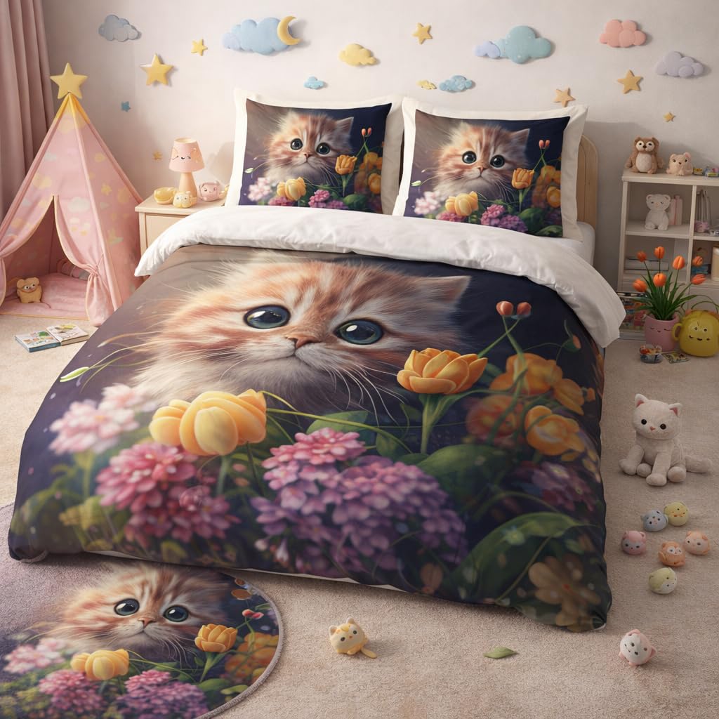 Cat Duvet Cover Set – Geeyou Kitten