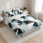 Geometric Duvet Cover Set – 9 Colourways, Single to Super King (view 2)