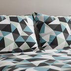 Geometric Duvet Cover Set – 9 Colourways, Single to Super King (view 3)