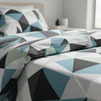 Geometric Duvet Cover Set – 9 Colourways, Single to Super King (view 4)