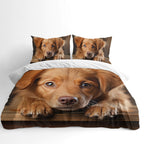 Dog Breed Duvet Cover Set – Golden Retriever Puppy