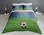 Football Duvet Cover Set – Green Football Pitch
