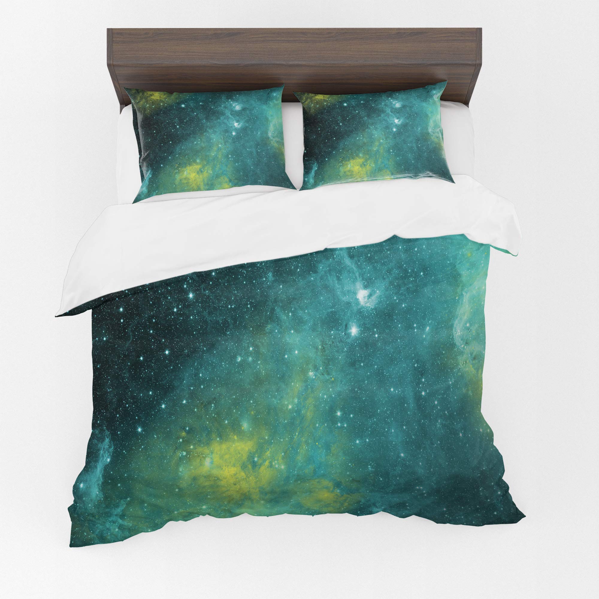 Space Duvet Cover Set – Green Nebula