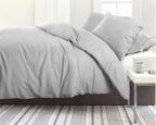 Grey Duvet Cover Set – Brushed Microfibre, Single to King (view 2)