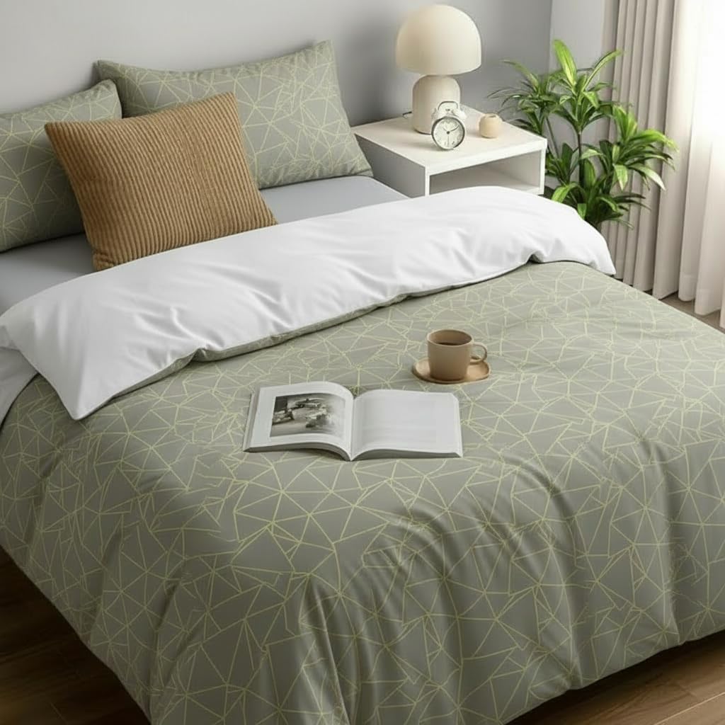 Geometric Duvet Cover Set – Grey Geometric