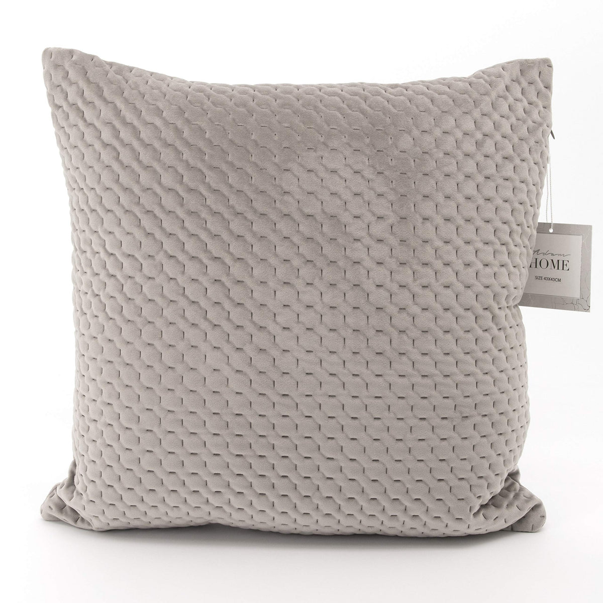 Quilted Velvet Cushion Covers 43x43 cm – Grey