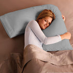 V Shaped Pillow with Pillowcase – Grey