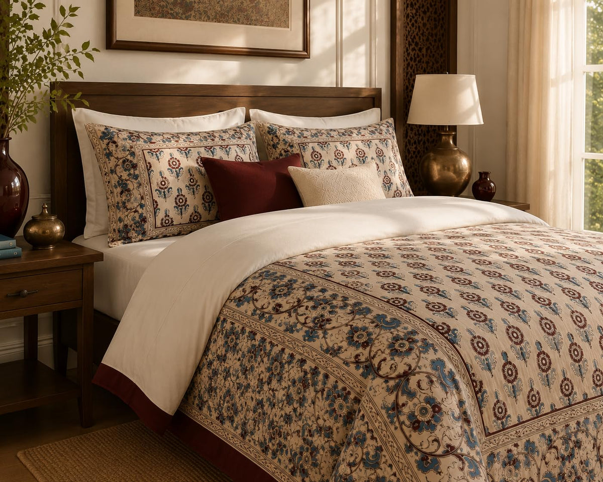 Framed Heritage Duvet Cover Set – 8 Colourways, Single to Emperor (view 4)