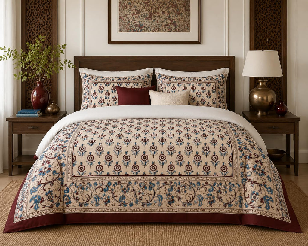 Framed Heritage Duvet Cover Set – 8 Colourways, Single to Emperor